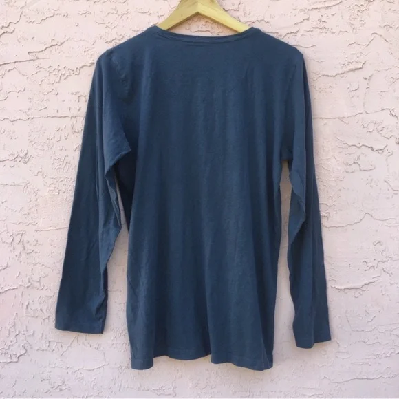 Life is Good Keep It Simple Blue Gray Long Sleeve Shirt Womens Size Large - Picture 4 of 6